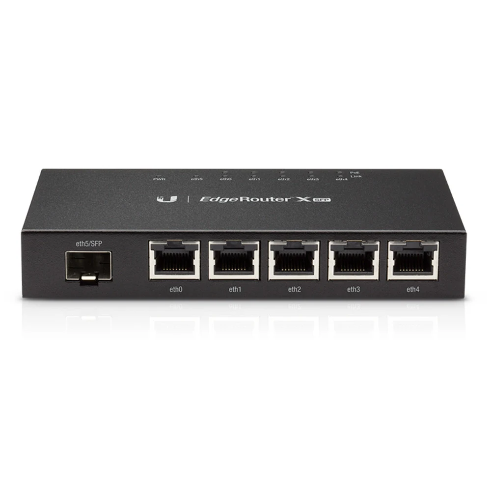 Маршрутизатор Ubiquiti EdgeRouter X SFP ER-X-SFP Ubiquiti PoE-маршрутизатор 2 ядра (880 МГц), 5x 1G RJ45, 1x SFP, ER-X-SFP раздача PoE (022203)
