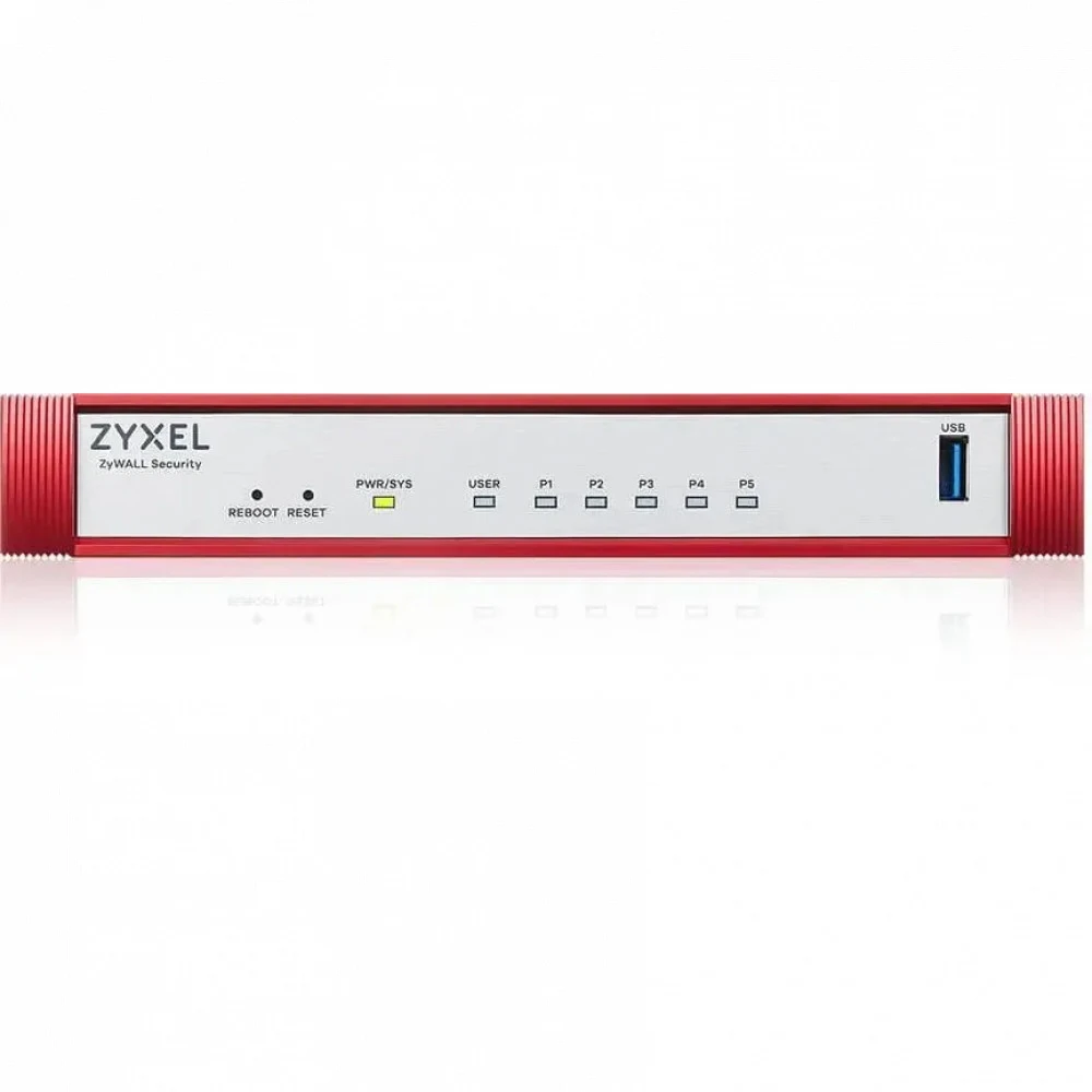 Межсетевой экран/ Межсетевой экран Zyxel USG FLEX 50HP, 1xRJ-45: 1G PoE+ (LAN/WAN), 4xRJ-45: 1G (LAN/WAN), 1xUSB3.0 **