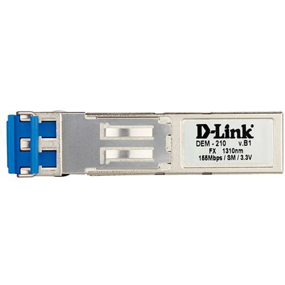 Трансивер, SFP Transceiver with 1 100Base-FX port.Up to 15km, single-mode Fiber, Duplex LC connector, Transmitting and Receiving wavelength: 1310nm, 3.3V power.. (DEM-210/10/B1A)