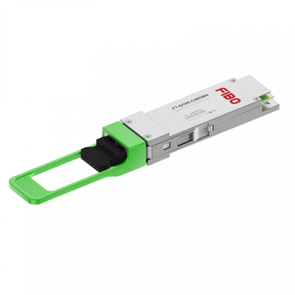 Трансивер/ FIBO FT-Q100-CWDM4 модуль QSFP28, 100G, до 2 км, TX 1271/1291/1311/1331 нм, 2xLC, DDM