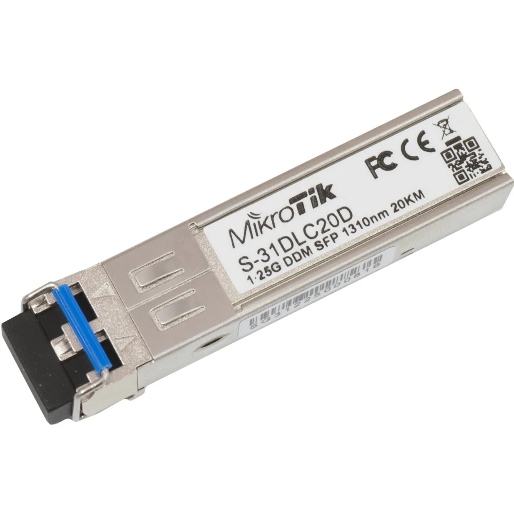 MikroTik S+85DLC03D 10G SFP+ трансивер с разъемом LC, 850 нм, для многомодовых оптоволоконных соединений длиной до 300 м