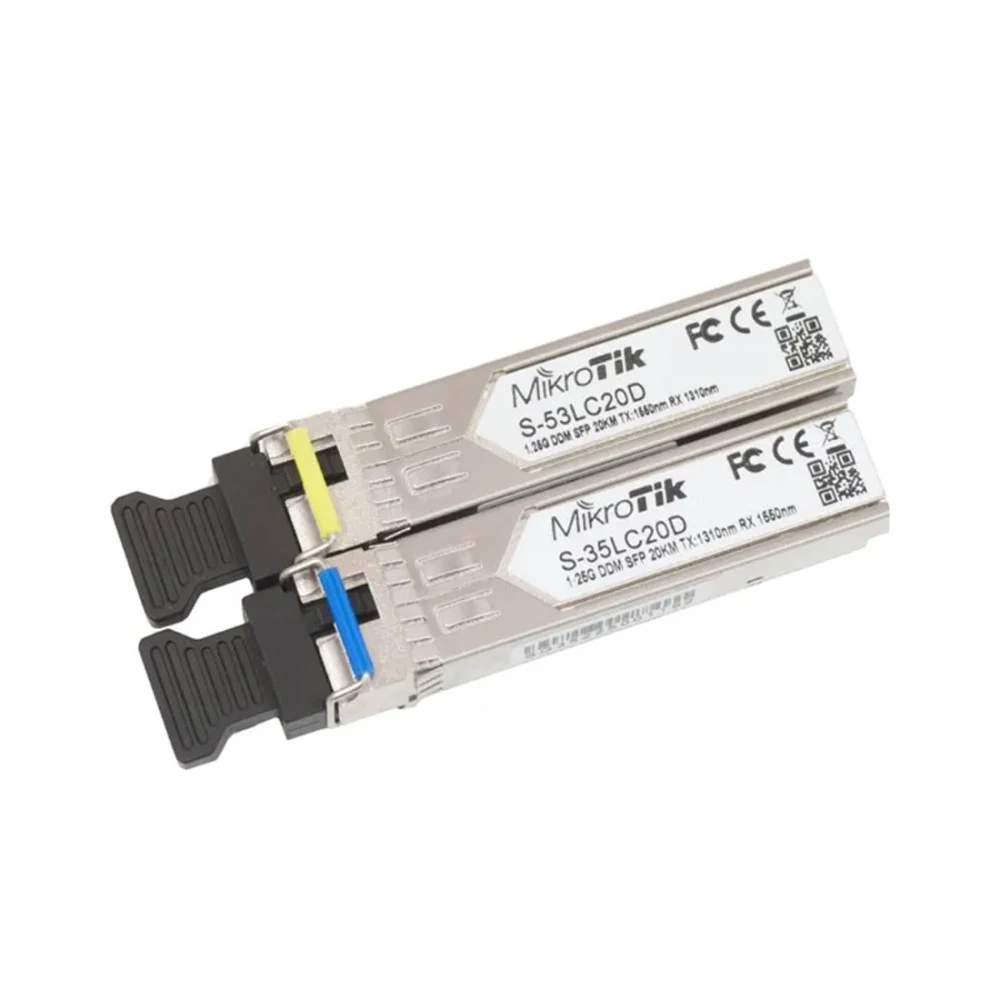 S-3553LC20D комплект из 2 шт SFP modules, S-35LC20D (1.25G SM 20km T1310nm/R1550nm, Single LC-connector) + S-53LC20D (1.25G SM 20km T1550nm/R1310nm, Single LC-connector)