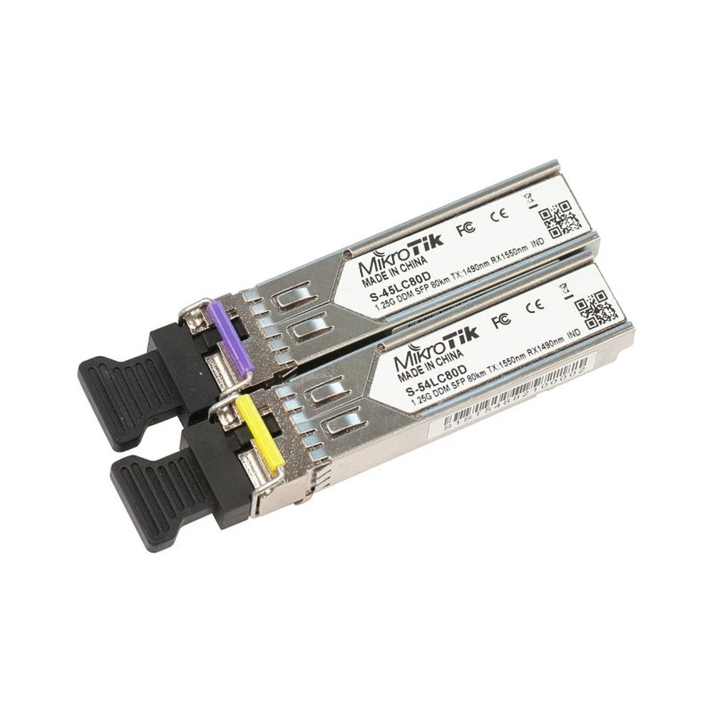 S-4554LC80D Комплект из 2 штук SFP modules, S-45LC80D (1.25G SM 80km T1490nm/R1550nm, Single LC-connector) + S-54LC80D (1.25G SM 80km T1550nm/R1490nm, Single LC-connector)