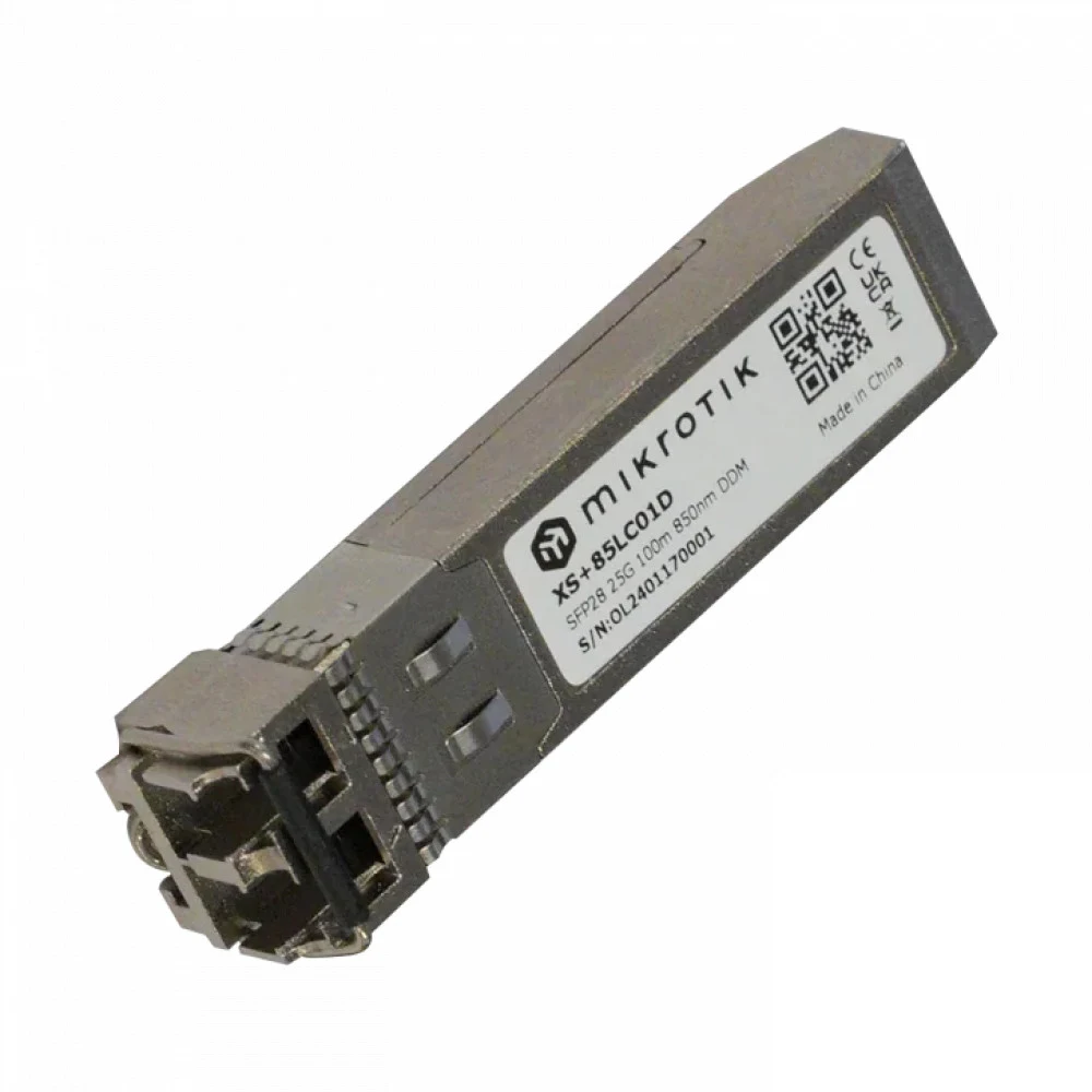 Трансивер, MikroTik, XS+85LC01D, SFP / SFP+ / SFP28, 1G / 10G / 25G, MM, 100m, 850nm, -40°C to 85°C