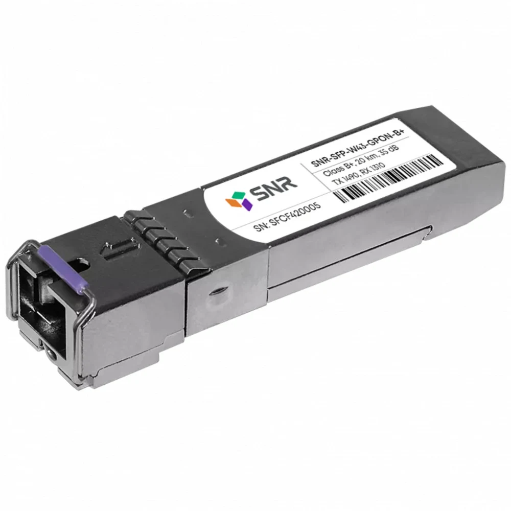 Модуль SFP WDM GPON, дальность до 20км (28dB), Tx/Rx: 1490/1310нм