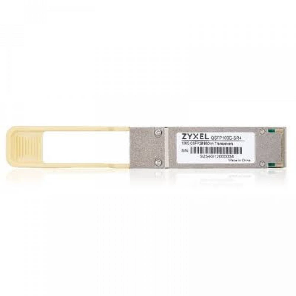ZyXEL Трансивер SFP Zyxel QSFP100G-SR4, multi mode, 100G QSFP28, MPO-12, 850nm, поддержка DDMI, 100 м// Категория товары без категории