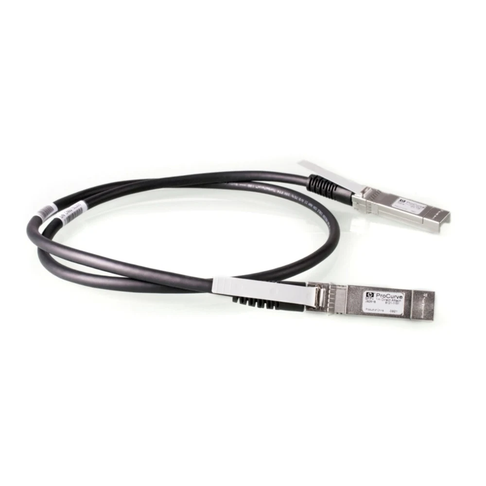 Aruba 10G SFP+ to SFP+ 3m DAC Cable Кабель прямого подключения HP Enterprise Aruba J9283D длиной 3 м, имеет входной разъем - SFP+ и выходной разъем - SFP+.