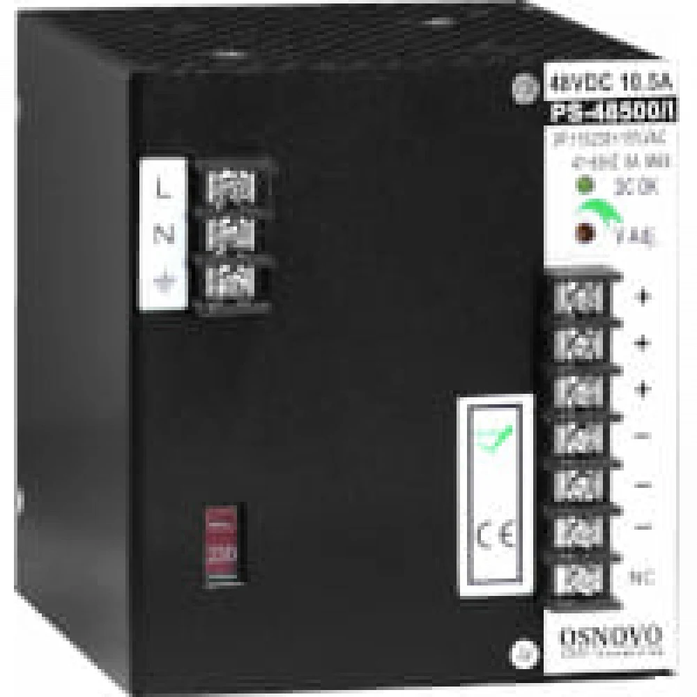 Блок питания/ OSNOVO Промышленный блок питания. DC48V, 10,5A (500W). Диапазон входных напряжений: AC195-265V