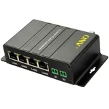 Конвертер активный ONV4C1E-3 1x100Mbps Ethernet, 4xCoaxial Input/Output BNC port 1x10/100Mbps auto-sensing RJ45 port,4Coaxial Input/Output BNC port, до 300м
