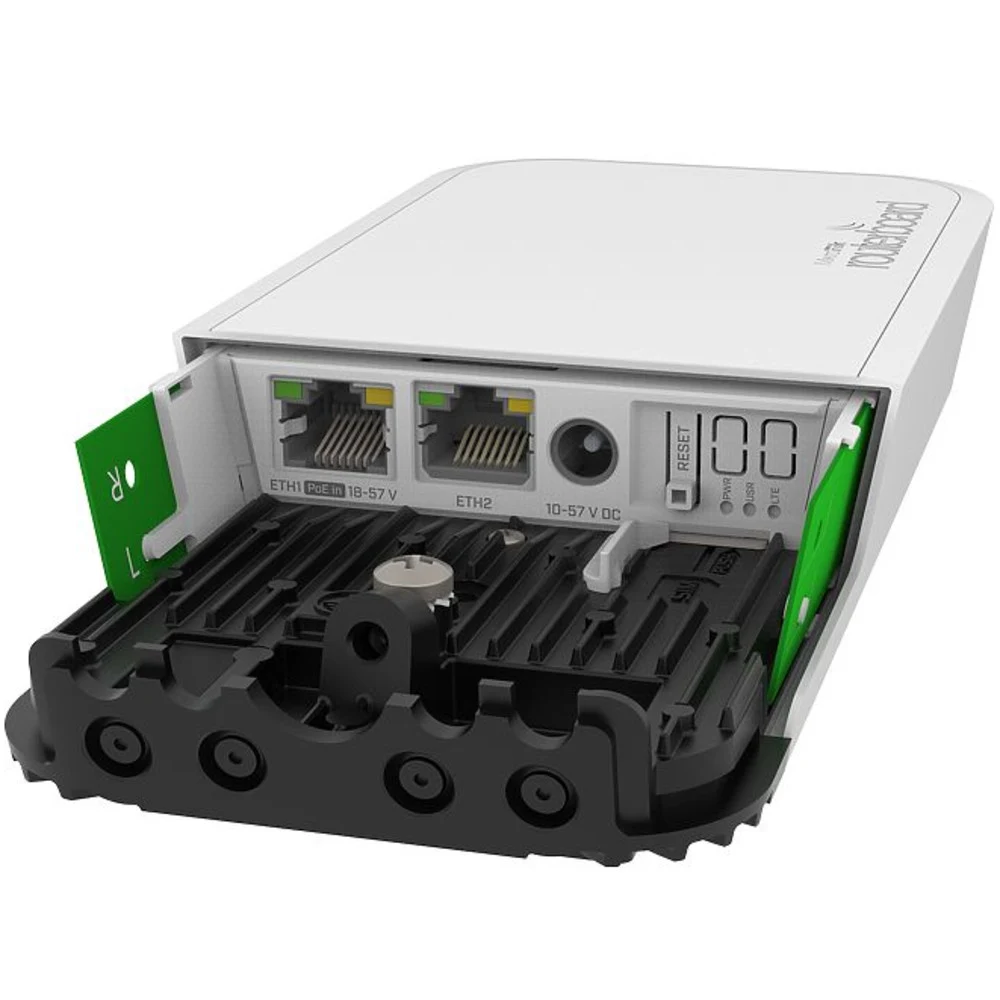 Точка доступа MikroTik wAP ac LTE6 Kit with four core 710MHz CPU, 128MB RAM, 2x Gigabit LAN, built-in 2.4Ghz 802.11b/g/n Dual Chain wireless with integrated antenna, built-in 5Ghz 802.11an/ac Dual C