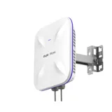 Reyee AX1800 Wi-Fi 6 Outdoor Access Point. 1775M Dual band dual radio AP. Internal antenna 1 10/100/1000 Base-T Ethernet ports supports PoE IN 1 100/1000 Base-X SFP Gigabit port 2.4GHz/5GHz du