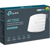 Точка доступа потолочная двухдиапазонная AC1350 Wave 2 GbE TP-Link EAP225 Gigabit Ethernet 802.3af 10.15W, 2.4GHz: 450Mbps 2x4dBi, 5GHz: 867Mbps 2x4dBi, Omada SDN (аппаратный контроллер или бесплатн