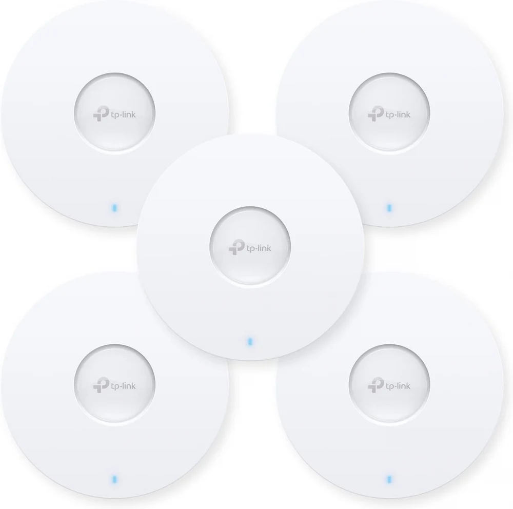 Точка доступа потолочная двухдиапазонная AX1800 GbE TP-Link EAP613(5-pack) &lt Комплект из 5 штук, GbE порт Ethernet RJ-45 с поддержкой PoE IEEE802.3at / Passive PoE 48 В (в комплект не входит), 574