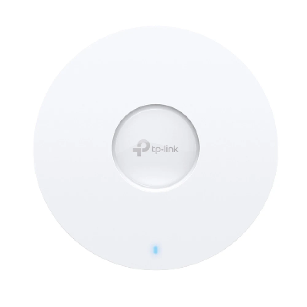 TP-Link AX5400 Потолочная двухдиапазонная точка доступа Wi-Fi 6 ПОРТЫ: 1 порт RJ45 2,5 Гбит/с СКОРОСТЬ: до 574 Мбит/с на 2,4 ГГц + до 4804 Мбит/с на 5 ГГц ОСОБЕННОСТИ: питание PoE 802.3at и 12 В пос