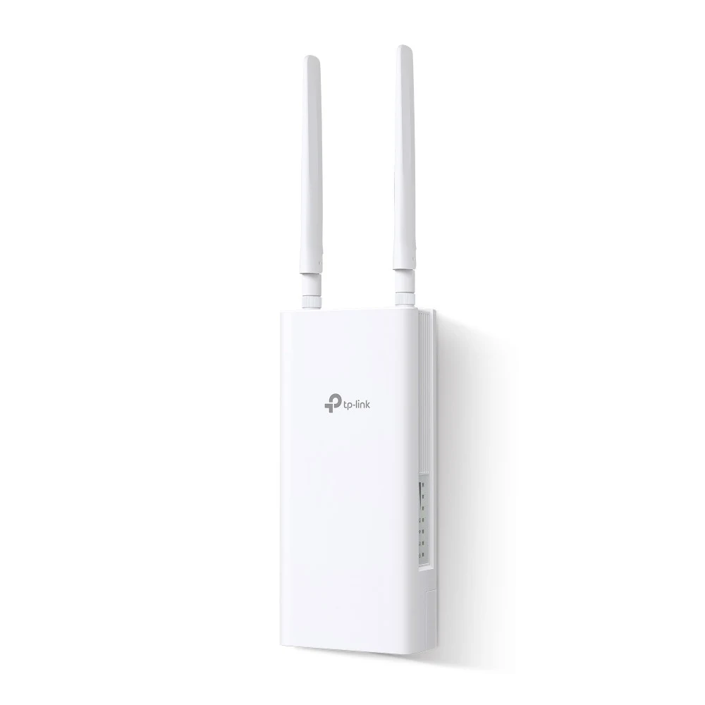 Маршрутизатор 4G LTE Cat4 беспроводной 300M TP-Link TL-MR100-Outdoor (Уличный 1 порт LAN 10/100 Mbps, 1 порт LAN/WAN 10/100 Mbps, 1 слот для SIM-карты, 2 встроенные Wi-Fi антенны, 2 съёмные внешние