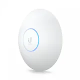 Ubiquiti U6+ access point. WiFi 6 model with throughput rate of 573.5 Mbps at 2.4 GHz and 2402 Mbps at 5 GHz. No POE injector included. UI recommends U-POE-AF or POE switch