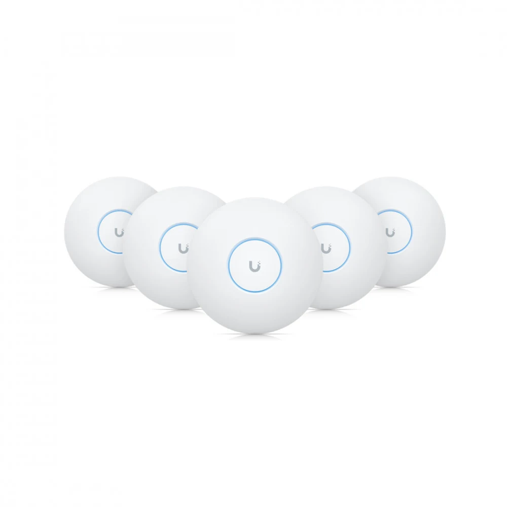 Беспроводная точка доступа, Ubiquiti, U7-Pro-5, 802.11a/b/g/n/ac/ax/be, BE5000, 1 порт 10/100/1000/2500 RJ45, 250 клиентов, PoE+802.3at, без адаптера питания, Упаковка 5 штук