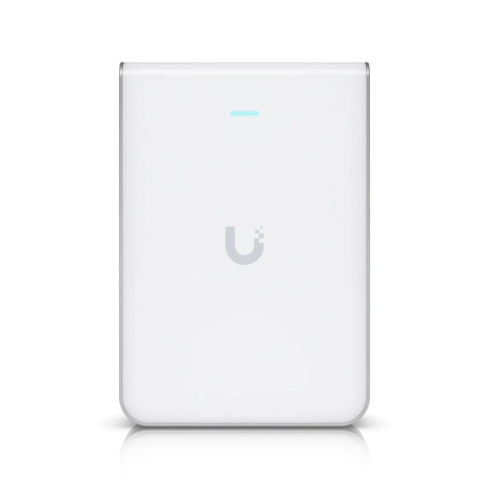 Wall-mounted WiFi 7 AP with 6 spatial streams and 6 GHz support ideal for single-room, interference-free WiFi in hospitality environments