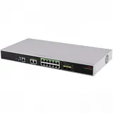 Контроллер беспроводного доступа, H3C, EWP-WSG1812X-PWR, 2 порта SFP+ 10G, 12 портов 10/100/1000M (802.3bt, 250 m long distance PoE), 2 порта WAN 10/100/1000M, Пропускная способность беспроводной се