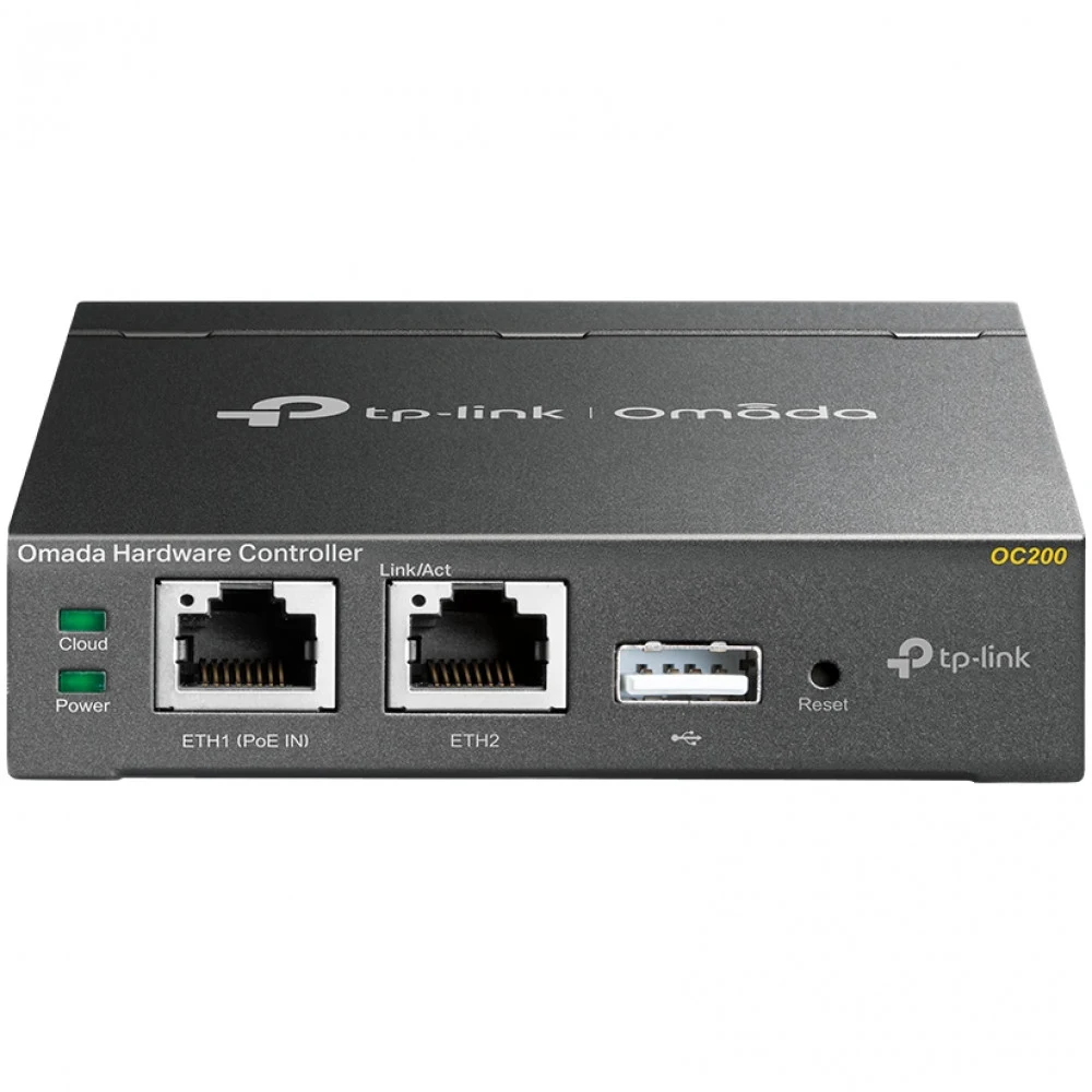 Wi-Fi контроллер TP-Link Omada OC200, 802.3af/at PoE, 2xRJ-45 10/100, USB 2.0, microUSB