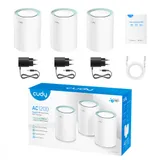 Домашняя Mesh Wi-Fi система AC1200 CUDY M1300(3-Pack) <AC1200 Wi-Fi Gigabit Mesh Solution 2-Pack, Chipset MT7621DA+MT7613B+MT7603, Dual-Band, 867Mbps at 5GHz + 300Mbps at 2.4GHz, 802.11ac/a/b/g/n, 2