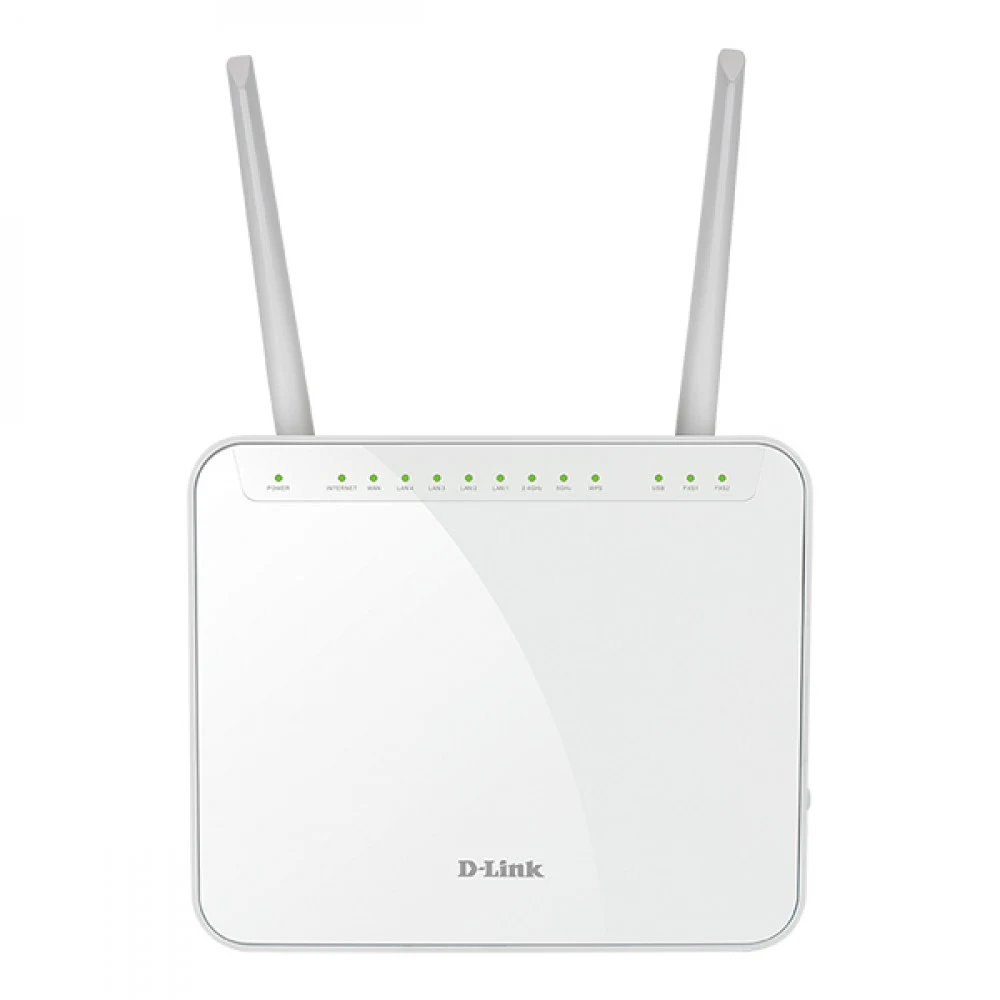 D-Link Беспроводной двухдиапазонный гигабитный маршрутизатор AC1200 Wave 2 с поддержкой MU-MIMO, 3G/LTE, 2 FXS-портами и USB-портом// Категория Маршрутизаторы