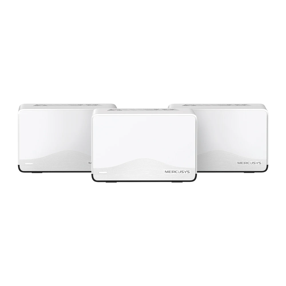 Домашняя Mesh Wi-Fi система GbE BE3600 Mercusys Halo H27BE(3-pack) Wi-Fi 7 &amp quot BE3600 Домашняя Mesh-система Wi-Fi 7 Скорость: 688 Мбит/с для 2.4 ГГц + 2880 Мбит/с для 5 ГГц, внутренние антенны