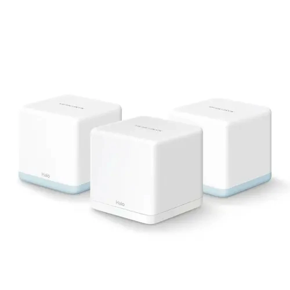 Домашняя Mesh Wi-Fi система GbE AC1200 Mercusys Halo H32G(3-pack) < AC1200 Домашняя Mesh-система Wi-Fi, 3-pack: 1 × Halo H30G + 2 × Halo H30, Скорость: 300 Мбит/с для 2.4 ГГц + 867 Мбит/с для 5 ГГ