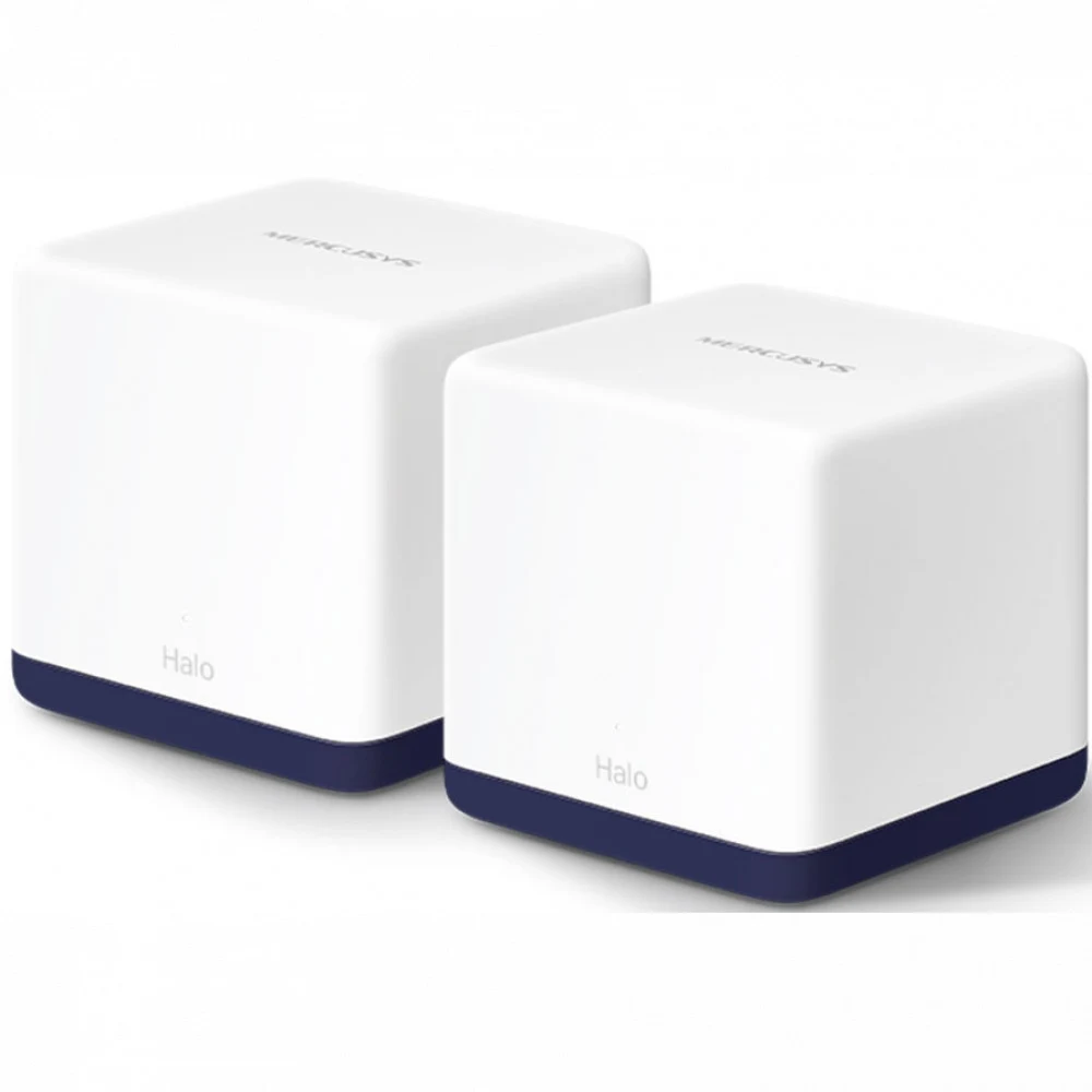 Домашняя Mesh Wi-Fi система GbE AC1900 Mercusys Halo H50G (2-pack) &lt Бесшовный роуминг, 1300 Mbps on 5 GHz, 600 Mbps on 2.4 GHz, 802.11ac/a/b/g/n, 3 GbE порта WAN/LAN (автоопределение), площадь по