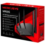Маршрутизатор беспроводной AC1900 GbE Mercusys MR50G Двухдиапазонный гигабитный Wi‑Fi роутер 1300 Mbps на частоте 5ГГц + 600Mbps на частоте 2,4ГГц, 802.11ac/a/b/g/n 2 порта LAN 10/100/1000 Мбит/с, 1