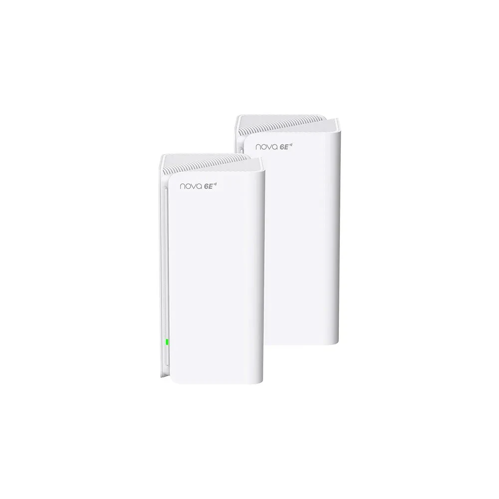 Точка доступа/ Tenda MX21 Pro (2-pack) Трехдиапазонная гигабитная Wi-Fi Mesh система AXE5700, 2,4/5/6 ГГц, до 5665 Мбит/с, 3x1Гбит/с, 7 встроенных антенн