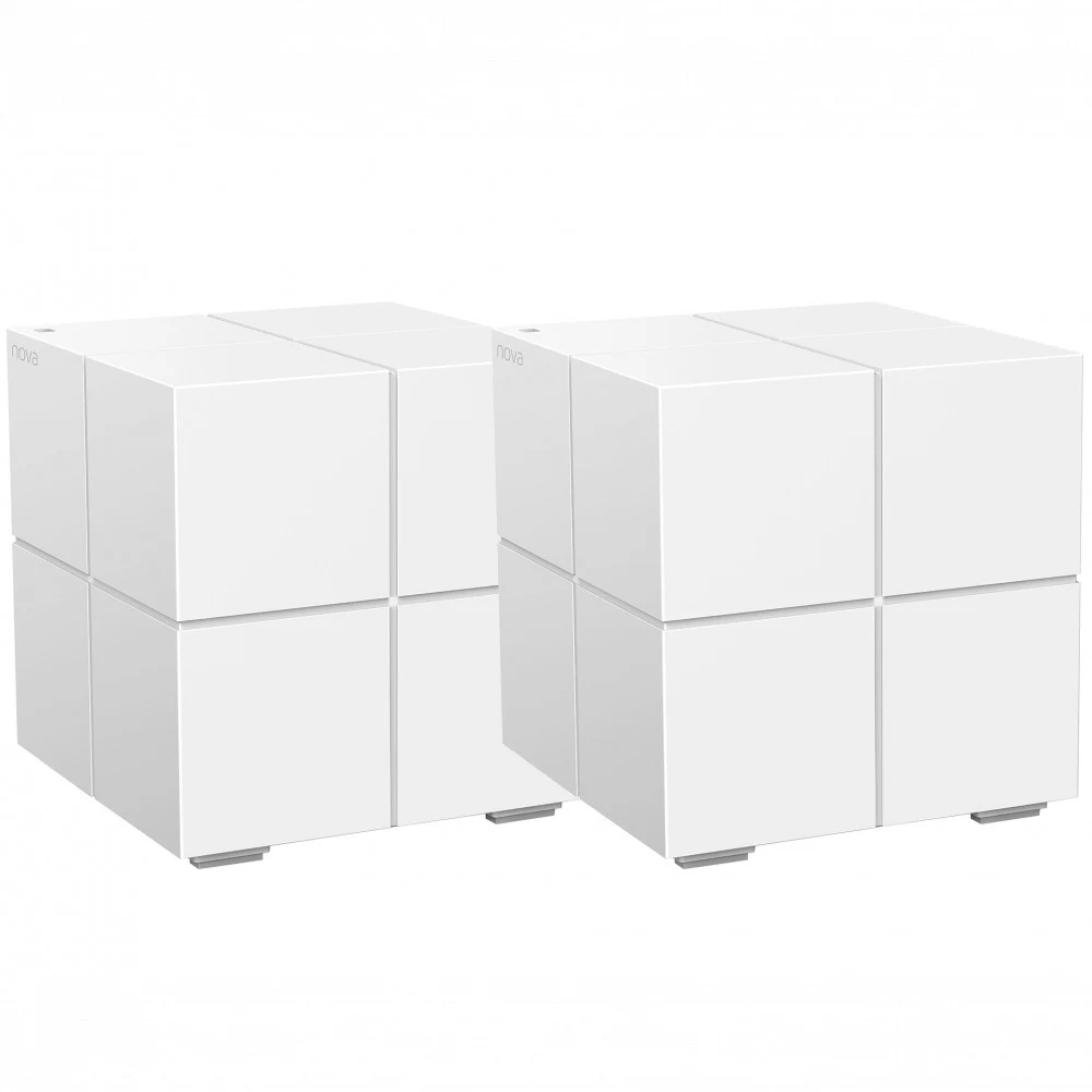 Усилитель сигнала Tenda nova MW6-2 AC1200 Домашняя Mesh WiFi система с 2мя Гигабитными портами. Поддерживает работу в двух диапазонах 2,4 ГГц и 5 ГГ