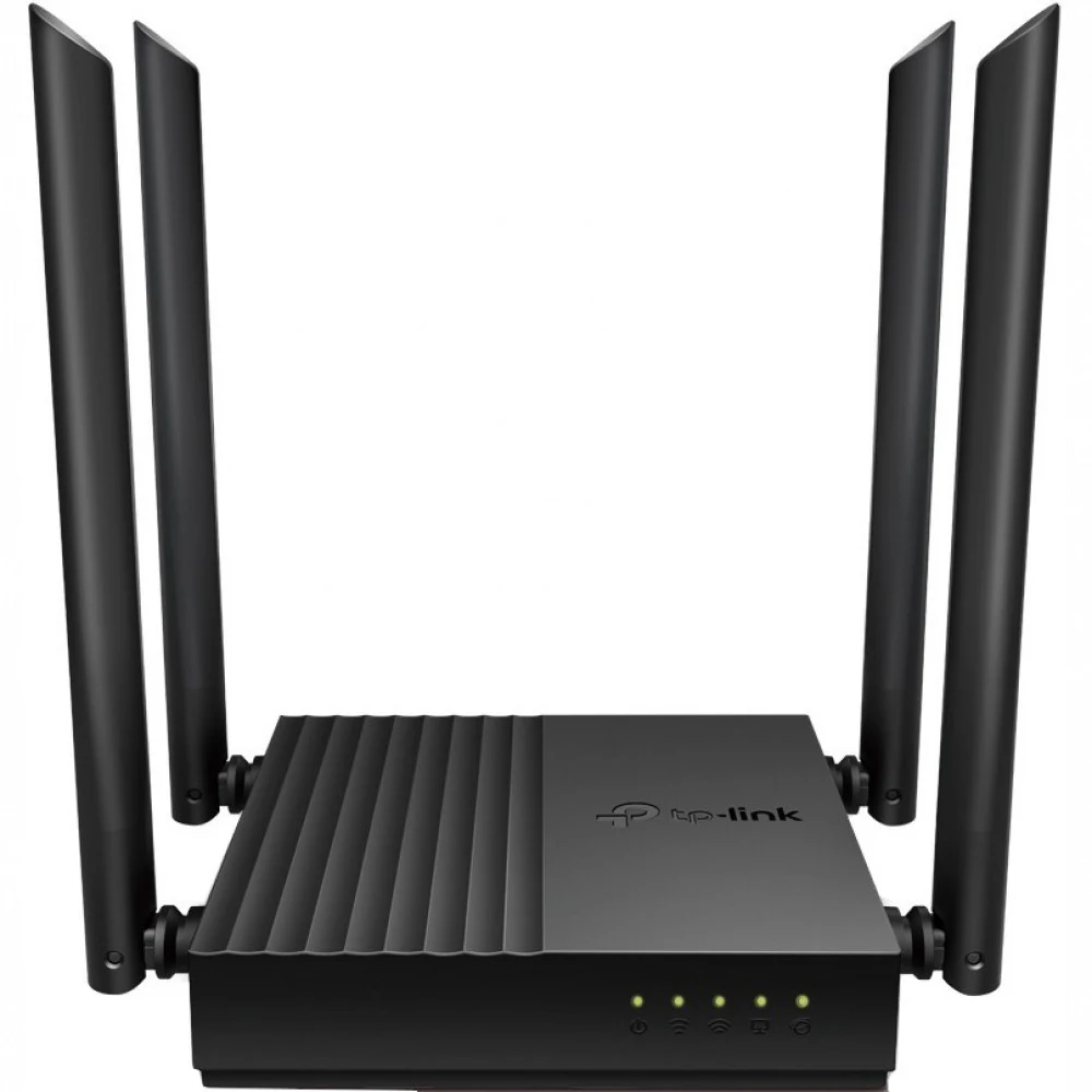 AC1300 Dual-Band Wi-Fi RouterSPEED: 400 Mbps at 2.4 GHz + 867 Mbps at 5 GHzSPEC: 4× Antennas, 1× Gigabit WAN Port + 4× Gigabit LAN PortsFEATURE: Tether App, WPA3, Access Point Mode, IPv6 Supported,