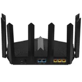 AX6000 Wi-Fi 6 RouterSPEED: 1148 Mbps at 2.4 GHz + 4804 Mbps at 5 GHzSPEC: 8× Antennas, 2.0 GHz Quad- Core CPU, 1*2.5Gbps WAN/LAN port +1*1Gbps WAN/LAN port +3*1Gbps LAN ports, 1xUSB 3.0 Port, 1024-