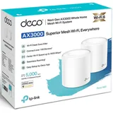 Домашняя Mesh Wi-Fi система GbE AX5400 Tp-Link Deco X60 (2 устройства) <Бесшовный роуминг, Wi-Fi 6, 5 ГГц: до 4804 Мбит/с (802.11ax), 2,4 ГГц: до 574 Мбит/с (802.11ax), 802.11ax/ac/a/b/g/n, 2 гигаби