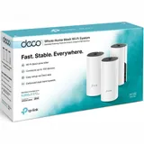 Deco E4(3-pack) AC1200 Домашняя Mesh Wi-Fi система, чипсет Qualcomm, 867 Мбит/с на 5 ГГц + 300 Мбит/с на 2,4 ГГц, поддержка стандартов 802.11ac/a/b/g/n, 2 10/100 Мбит/с порта Ethernet, 2 встроенные