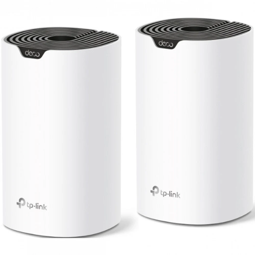 Домашняя Mesh Wi-Fi система GbE AC1900 Tp-Link Deco S7 (2 устройства) &lt Бесшовный роуминг, 1300Mbps 5Ghz + 600Mbps 2.4Ghz, 802.11ac/a/b/g/n, 3 гигабитных порта LAN/WAN, 3×3 MU-MIMO, Beamforming, 3