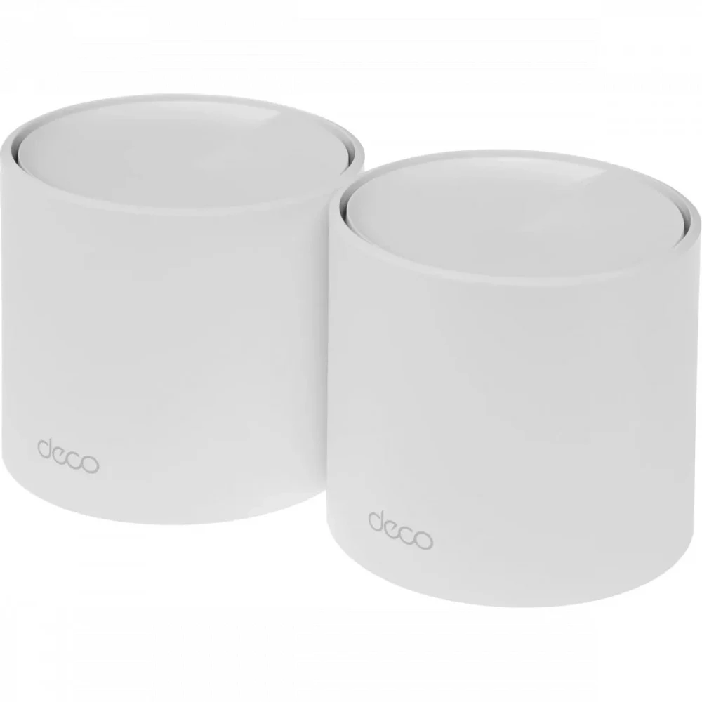 Домашняя Mesh Wi-Fi система GbE AX1500 Tp-Link Deco X10 (2 устройства) &lt Бесшовный роуминг, Wi-Fi 6, 5 ГГц: до 1201 Мбит/с (802.11ax), 2,4 ГГц: до 300 Мбит/с (802.11ax), 802.11ax/ac/a/b/g/n, 2 гиг