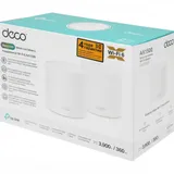Домашняя Mesh Wi-Fi система GbE AX1500 Tp-Link Deco X10 (2 устройства) Бесшовный роуминг, Wi-Fi 6, 5 ГГц: до 1201 Мбит/с (802.11ax), 2,4 ГГц: до 300 Мбит/с (802.11ax), 802.11ax/ac/a/b/g/n, 2 гигабит