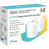 Домашняя Mesh Wi-Fi система GbE AX1800 Tp-Link Deco X20 (2 устройства) Бесшовный роуминг, Wi-Fi 6, 5 ГГц: до 1201 Мбит/с (802.11ax), 2,4 ГГц: до 574 Мбит/с (802.11ax), 802.11ax/ac/a/b/g/n, 2 гигабит