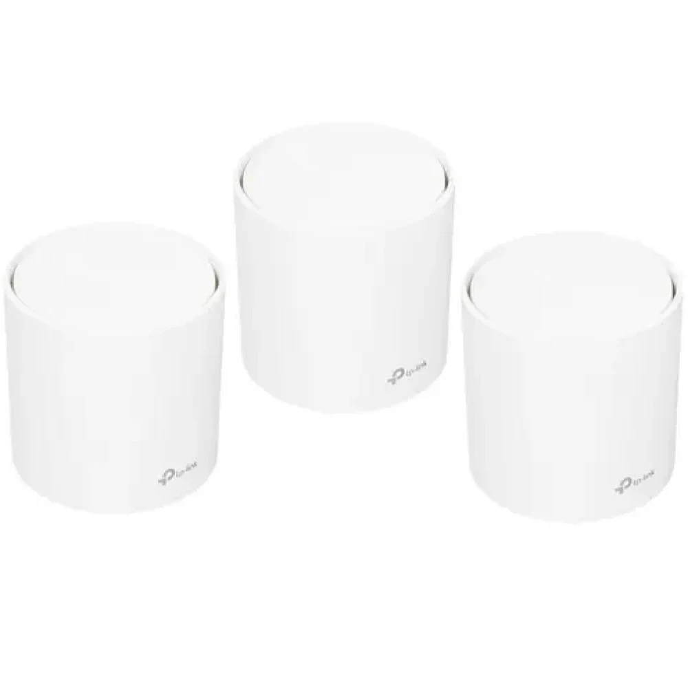Домашняя Mesh Wi-Fi система GbE AX1800 Tp-Link Deco X20 (3 устройства) &lt Бесшовный роуминг, Wi-Fi 6, 5 ГГц: до 1201 Мбит/с (802.11ax), 2,4 ГГц: до 574 Мбит/с (802.11ax), 802.11ax/ac/a/b/g/n, 2 гиг