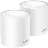 "AX3000 Whole Home Mesh Wi-Fi 6 System, 2 unitsSPEED: 574 Mbps at 2.4 GHz + 2402 Mbps at 5 GHzSPEC: 2× Internal Antennas, 3× Gigabit Ports (WAN/LAN auto-sensing), 2 Streams and HE160 for 5GHzFEATURE