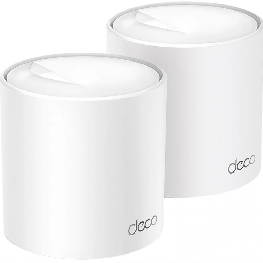 Домашняя Mesh Wi-Fi система GbE AX3000 Tp-Link Deco X50 (2 устройства) &lt Бесшовный роуминг, Wi-Fi 6, 5 ГГц: до 2402 Мбит/с (802.11ax), 2,4 ГГц: до 574 Мбит/с (802.11ax), 802.11ax/ac/a/b/g/n, 3 гиг