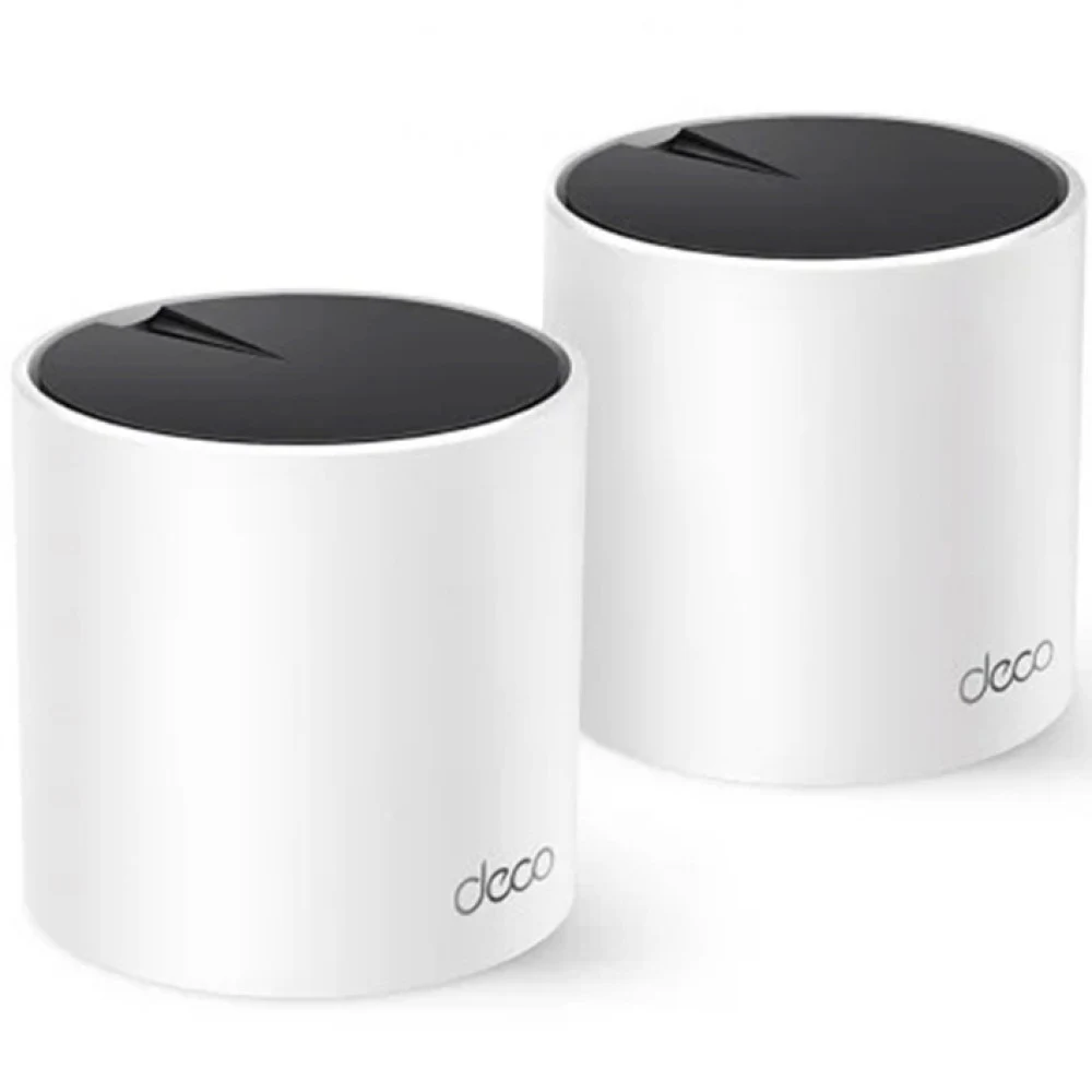 Домашняя Mesh Wi-Fi система GbE AX3000 Tp-Link Deco X55 (2 устройства) &lt Бесшовный роуминг, Wi-Fi 6, 5 ГГц: до 2402 Мбит/с (802.11ax), 2,4 ГГц: до 574 Мбит/с (802.11ax), 802.11ax/ac/a/b/g/n, 3 гиг