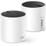 Домашняя Mesh Wi-Fi система GbE AX3000 Tp-Link Deco X55 (2 устройства) Бесшовный роуминг, Wi-Fi 6, 5 ГГц: до 2402 Мбит/с (802.11ax), 2,4 ГГц: до 574 Мбит/с (802.11ax), 802.11ax/ac/a/b/g/n, 3 гигабит