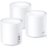Домашняя Mesh Wi-Fi система GbE AX5400 Tp-Link Deco X60 (3 устройства) Бесшовный роуминг, Wi-Fi 6, 5 ГГц: до 4804 Мбит/с (802.11ax), 2,4 ГГц: до 574 Мбит/с (802.11ax), 802.11ax/ac/a/b/g/n, 2 гигабит