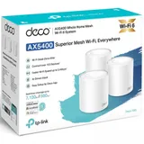 Домашняя Mesh Wi-Fi система GbE AX5400 Tp-Link Deco X60 (3 устройства) Бесшовный роуминг, Wi-Fi 6, 5 ГГц: до 4804 Мбит/с (802.11ax), 2,4 ГГц: до 574 Мбит/с (802.11ax), 802.11ax/ac/a/b/g/n, 2 гигабит