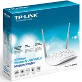 Адаптер TP-Link TP-Link TD-W9970 N300 Wi-Fi роутер с VDSL/ADSL-модемом и портом USB, чипсет Broadcom, поддержка стандартов 802.11b/g/n, до 300 Мбит/с на 2,4 ГГц, 4 LAN порта 100 Мбит/с, 1 порт USB 2