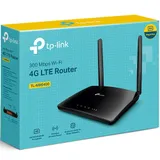 TL-MR6400 N300 4G LTE Wi-Fi роутер,встроенный 4G/3G-модем,совместимый со стандартами(FDD/TDD)/DC-HSPA+/HSPA+/HSPA/UMTS,3 порта LAN 10/100 Мбит/с и 1 порт LAN/WAN 10/100 Мбит/с,скорость до 300 Мбит/с