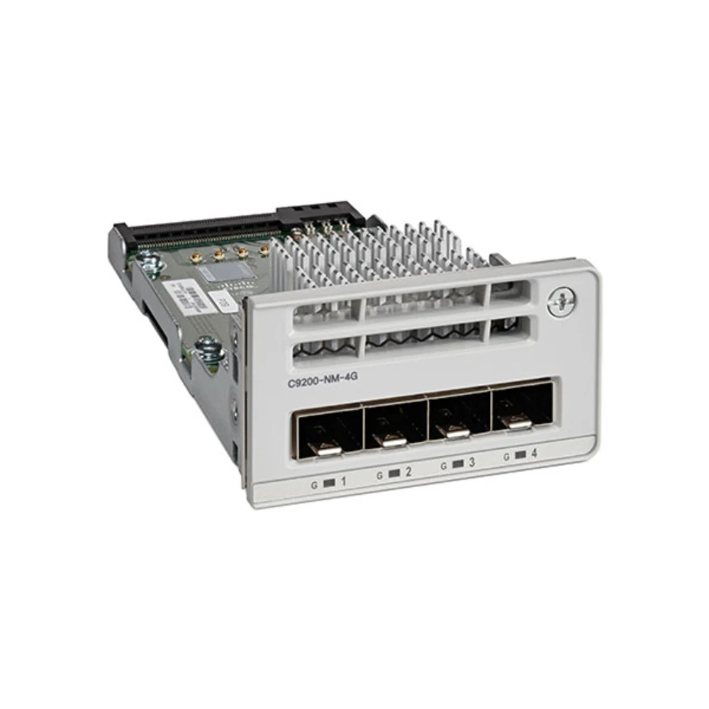 Модуль Cisco на четыре слота для модулей 1G SFP. Поддерживается любая комбинация стандартных модулей SFP.